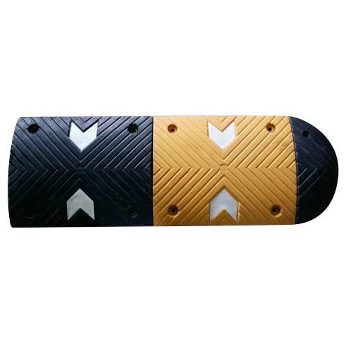 काला और पीला रबर स्पीड ब्रेकर