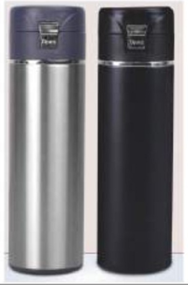Ss Push Open Vacuum Flask - Stainless Steel, 750 Ml , Insulated Design For Hot And Cold Beverages, Includes Compatible Straw And Mug