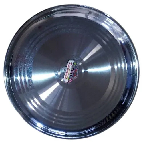 सिल्वर स्टेनलेस स्टील डिनर प्लेट्स