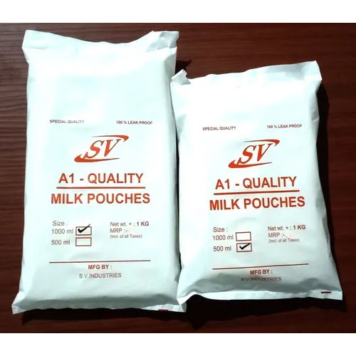 Transparent 500ml Milk Packaging Pouch