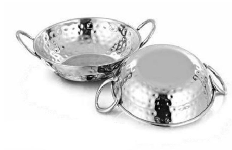 Serving Karahi - Stainless Steel 10-piece Set With Blued Handle | Durable, Dishwasher Safe, Induction Compatible, Rust-resistant Features