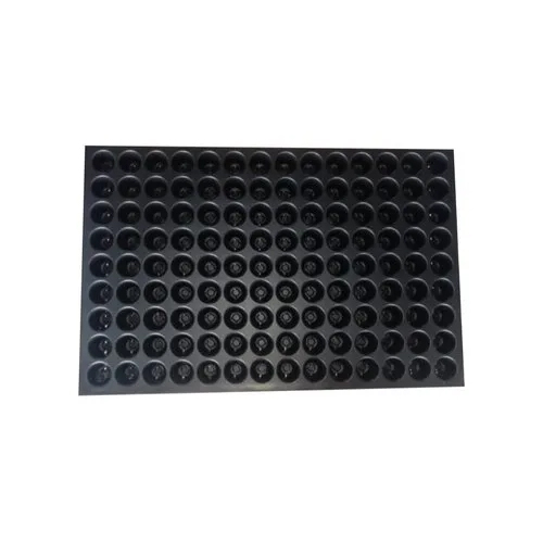 Hips Nursery Tray - Hips Material, 8x1.5 Foot, Glossy-matt Finish | Lightweight, Stylish Black Design, Easy To Clean And Maintain