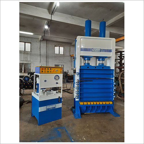 स्काई ब्लू बॉक्स टाइप हाइड्रोलिक बेलिंग प्रेस