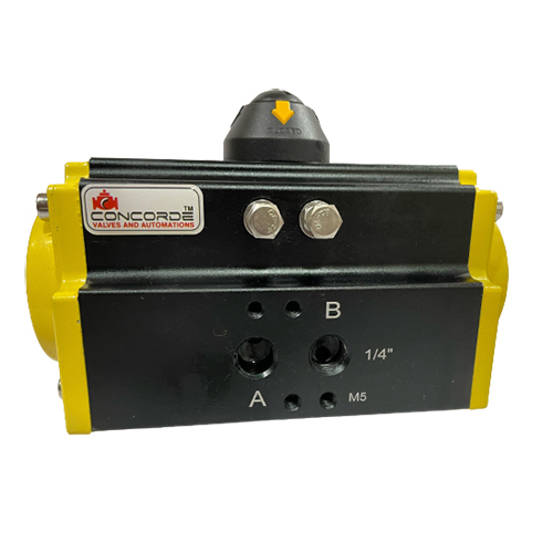 Yellow/black Rotary Actuators