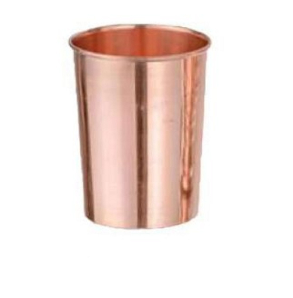 Copper Vintage Glass - Handcrafted Copper Bottle With Matching Glass | Antimicrobial, Sleek Ergonomic Design, Ideal For Beverages