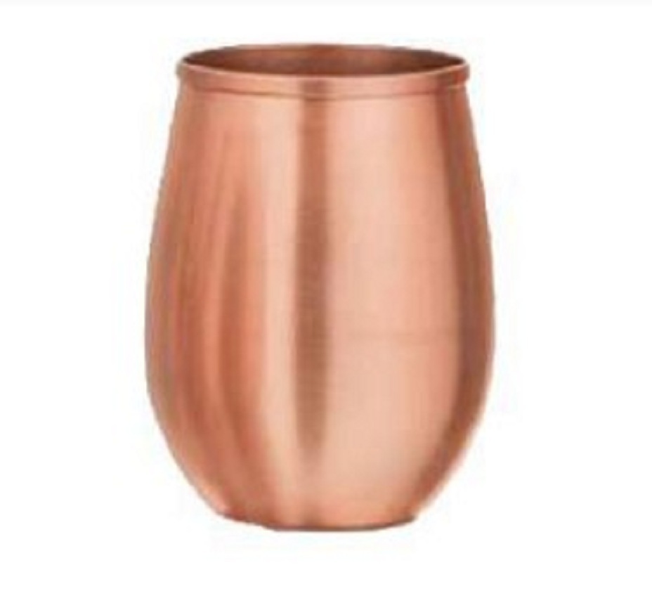 Copper Juicee (Glass) - Handcrafted Copper Bottle & Complementing Glass Set | Elegant Design, Antimicrobial Properties, Keeps Beverages Cold