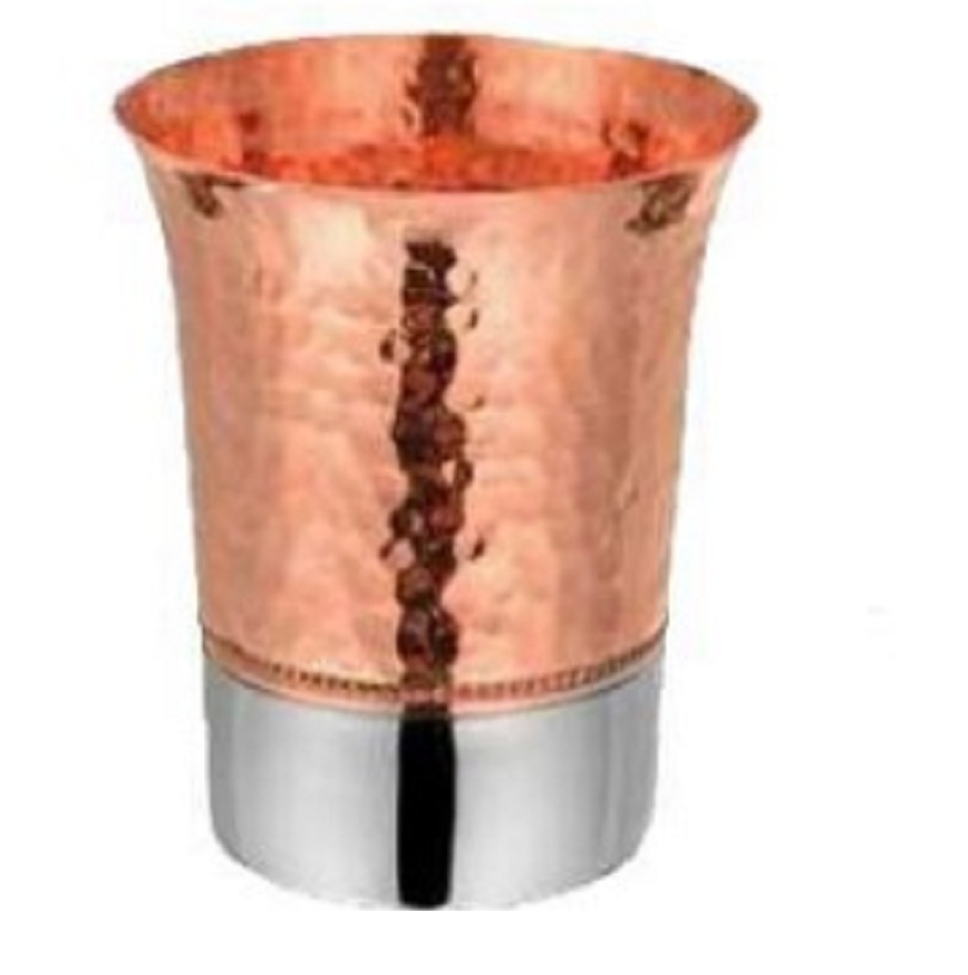 Copper Juicee (Glass) - Handcrafted Copper Bottle & Complementing Glass Set | Elegant Design, Antimicrobial Properties, Keeps Beverages Cold