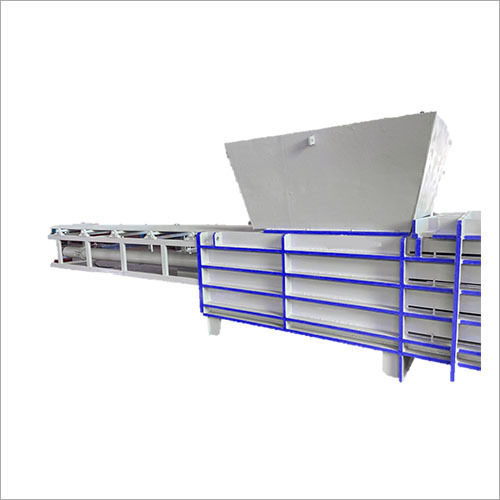 Sky Blue Cardbord Horizontal Baling Press