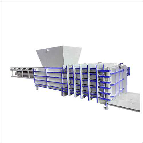 Sky Blue Cardbord Horizontal Baling Press