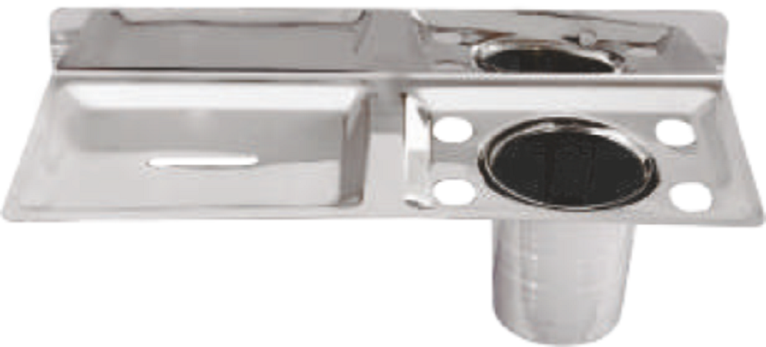 Benz Double Soap Dish - Stainless Steel, 25 Mm X 100 Mm X 255 Mm, Mirror Finish | Rectangular Design, High Grade Ss 1203 With Pvd Coating