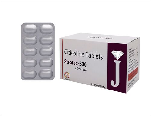 Citicoline Sodium Tablet - 500 Mg Nerve Protecting Formula | Suitable For All Ages, Enhances Brain Cell Health, Supports Recovery From Stroke And Head Injury