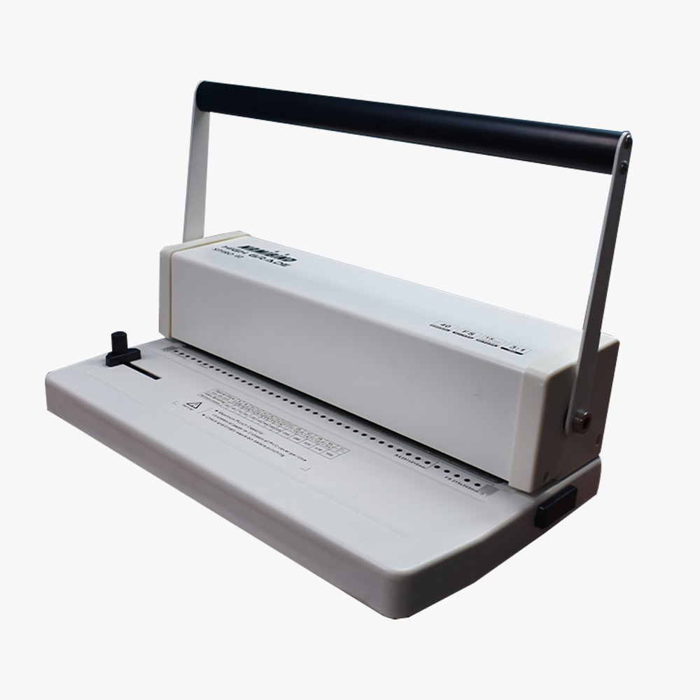 Namibind Spiro 40 - Metal Spiral Binding Machine | A4 Size, Manual Operation, 15 Sheet Capacity, White Finish
