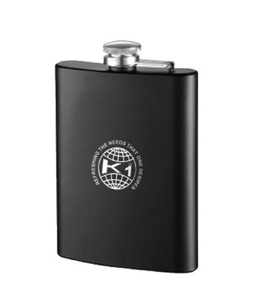 Ss Hip Flask Red