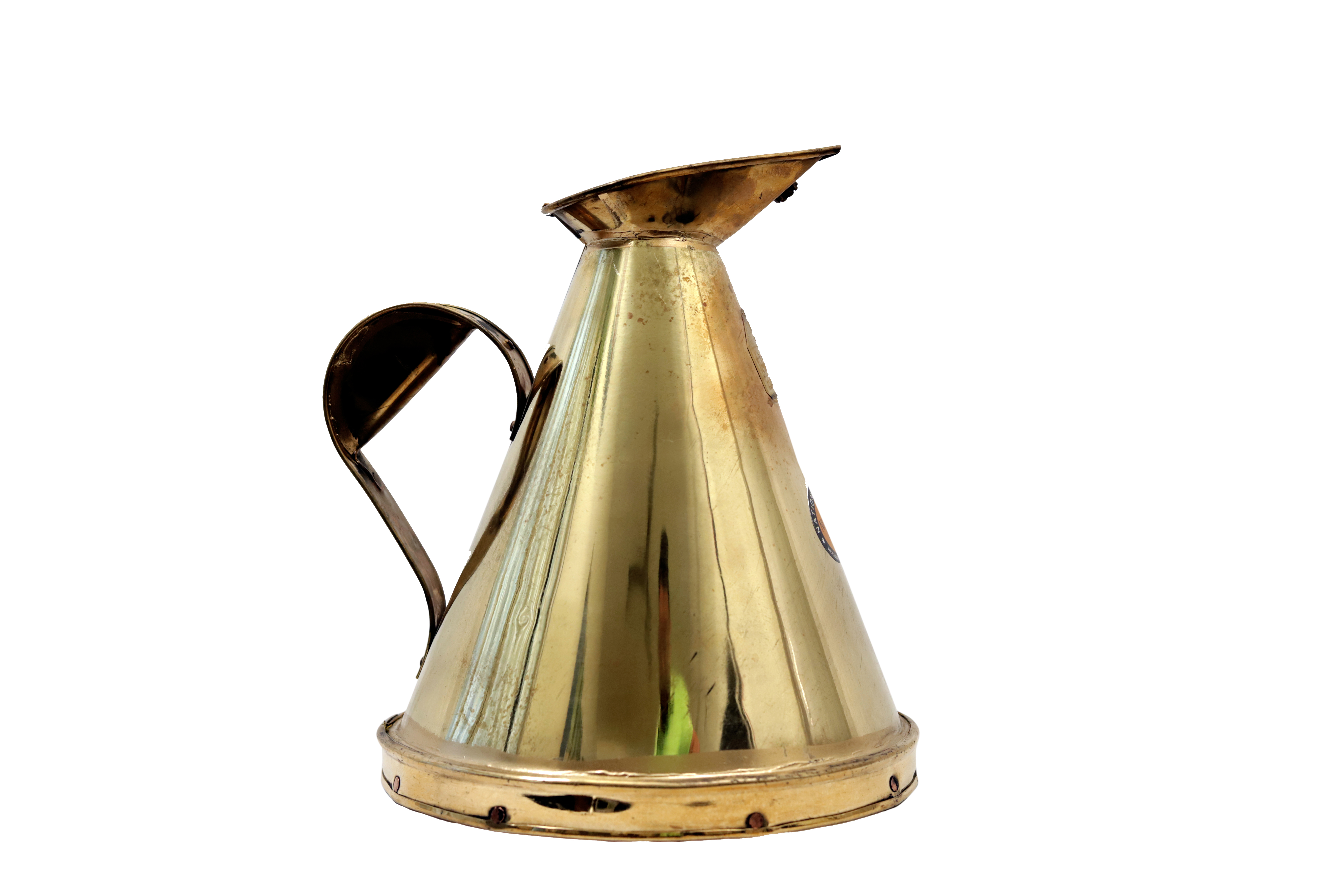 Brass Measuring Jar - 5 Liters Capacity, Golden Finish | Durable Design, Ergonomic Handle, Clear Measurement Markings
