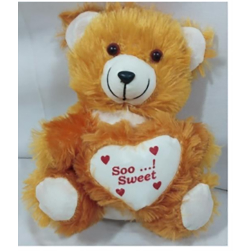 Dil Teddy - Full Stuffing, 25x18 Cm | Ideal For Children's Play And Cuddling Fun
