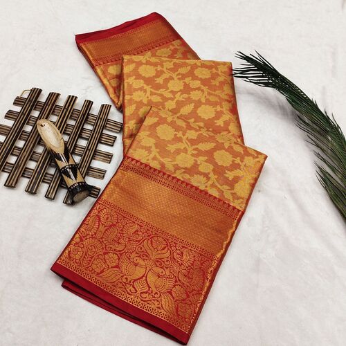 मुलायम कांचीवAram रेशम साड़ी - दर्पणी