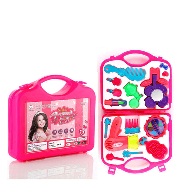 Beauty Make Up Set For Kids Girls With Fold-able Suitcase (Multicolour) 1908