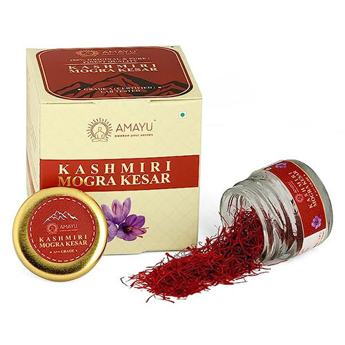 1 gm Kashmiri Mogra Saffron - 100% Pure Wax, Dried, Solvent Extracted | Versatile Ingredient for Culinary and Herbal Uses