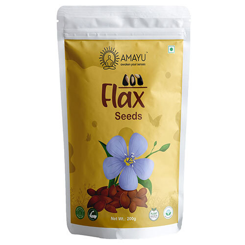 200 gm Raw Flax Seeds - First Class Grade, Common Cultivation, Nil Moisture, High Purity, Rich in Omega-3 Fatty Acids and Dietary Fiber