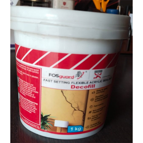 Decofill Sealent - 1kg Plastic Packaging, White Color | Crack Filler For Effective Gap Sealing And Surface Repair