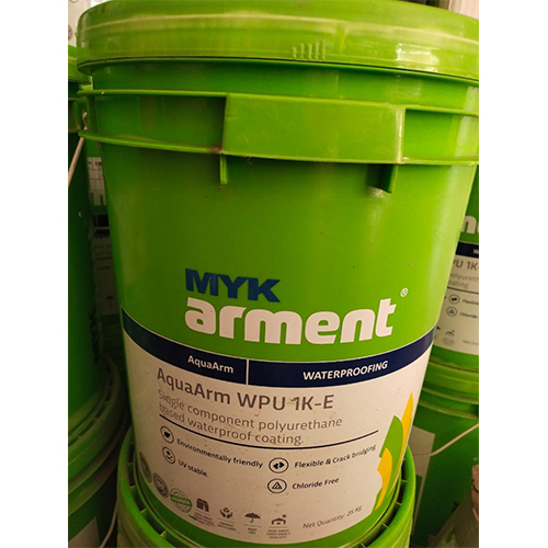 Aquaarm Wpu 1k-e Waterproofing Coating - Water Based, 25kg Bucket | White Color, Designed For Preventing Water Leakage And Moisture Penetration