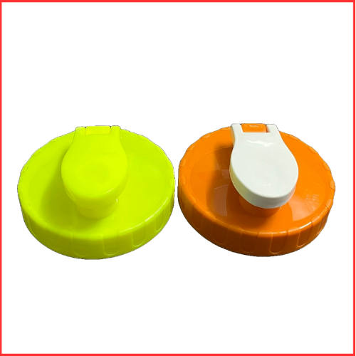 83 Mm Flip Top Caps - Plastic, 83 Mm Diameter, Available In Pink, Green, Sky Blue, Customizable Design , User-friendly And Lightweight For Jars
