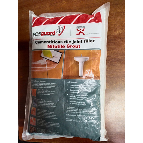 Nitotile Grout - 1 Kg Pouch, White Grey, Grey, White, Pink, Blue | Chemical Resistant Tile Gap Filler For Industrial Applications