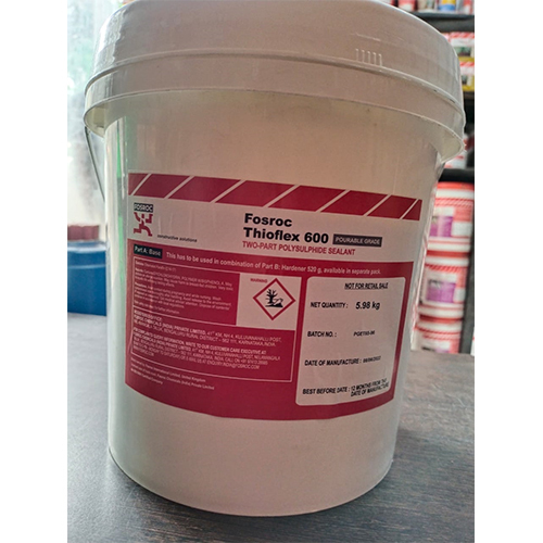 Thioflex 600 - Paste Form, 6.5kg Packaging Size, White Color, 100% Solids Content, 1.62 Kg/litre Density | High Grade For Industrial Applications