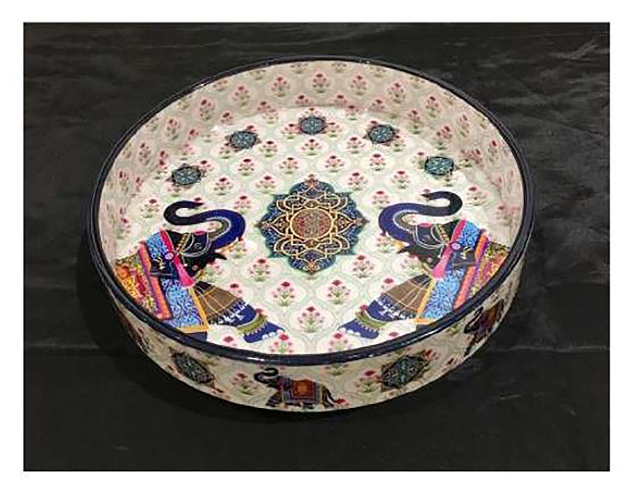 Wooden Circle Platter - Wooden Decorative Tray, Rectangular Design - Dishwasher Safe, Ideal For Home Decor And Entertaining