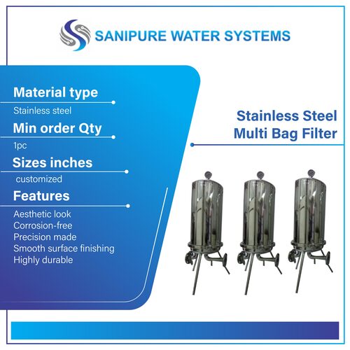 स्टेनलेस स्टील मल्टी बैग फ़िल्टर