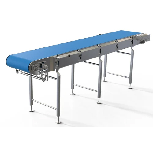 Flat Belt Conveyor - Color: Gray & Blue