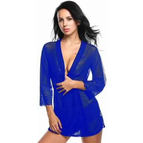 Various Colors Available Fancy Blue Ladies Night Dress