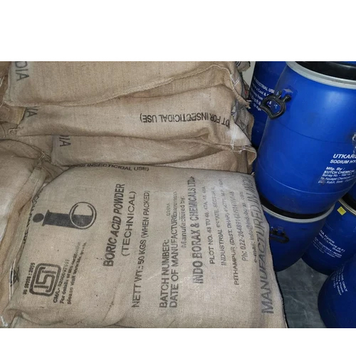 Boric Acid Powder - Laboratory Grade, 99% Purity | Industrial Use, Room Temperature Storage, 500g Bottle