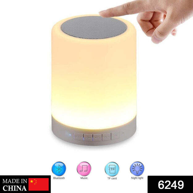 All-in-one Wireless Speaker - 10x10x13 Cm, Multi Color | Bluetooth Music Player, Touch Led Night Light, Ideal Gift For All Ages