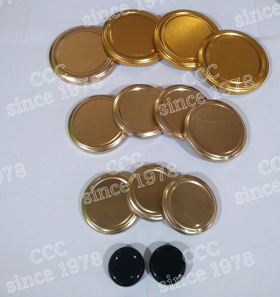 Lug Twist Off Cap - 66mm Diameter, Gold/Silver Metal Finish | Anti-Corrosive Coating, Food Grade Plastisol Liner for Longer Shelf Life