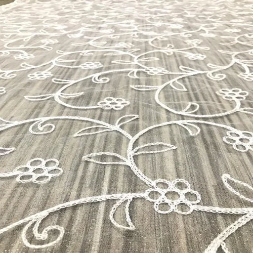 Ladies Designer Net Dupatta - High Quality Net, Customized Sizes | Elegant Embroidery, Washable, Ideal For Summer Occasions