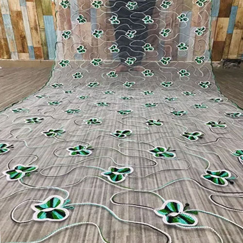 Butterfly Designer Fancy Net Dupatta - Net Fabric, Customized Size, White Color | Embroidered Pattern, Washable, Ideal For Summer Wear