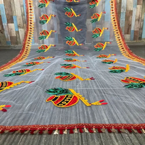 Multicolor Matuki Designer Net Dupatta