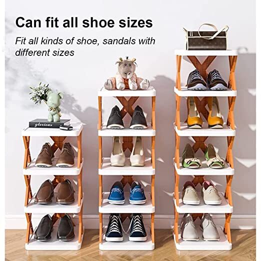 4 Layer Shoes Stand Shoe Tower Rack Suit For Small Spaces