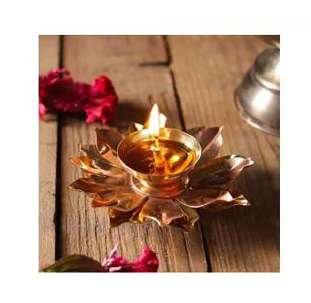 Iron Diya Tea Light - Decorative Stainless Steel Design | Elegant Hanging Holder For Tealights, Ideal For Pooja And Living Room Decor