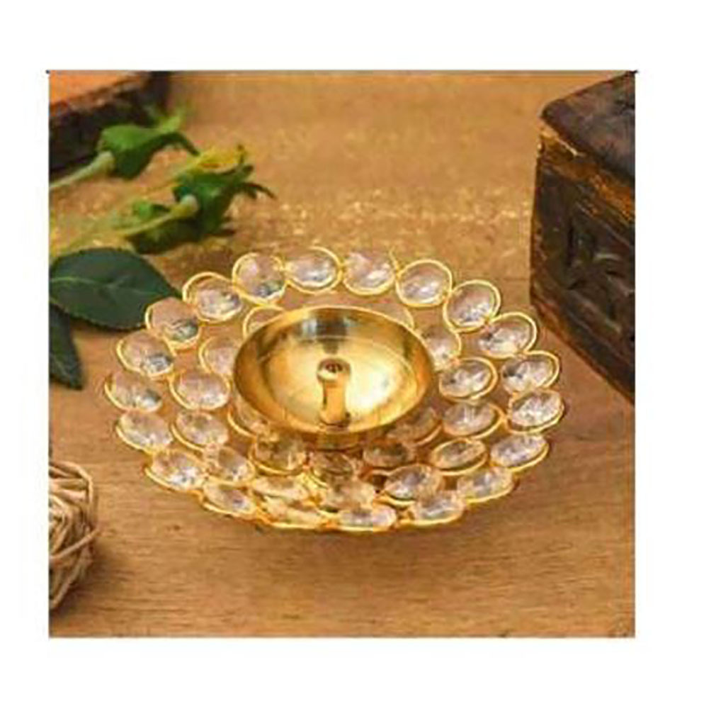 Iron Diya Tea Light - Decorative Stainless Steel Design | Elegant Hanging Holder For Tealights, Ideal For Pooja And Living Room Decor