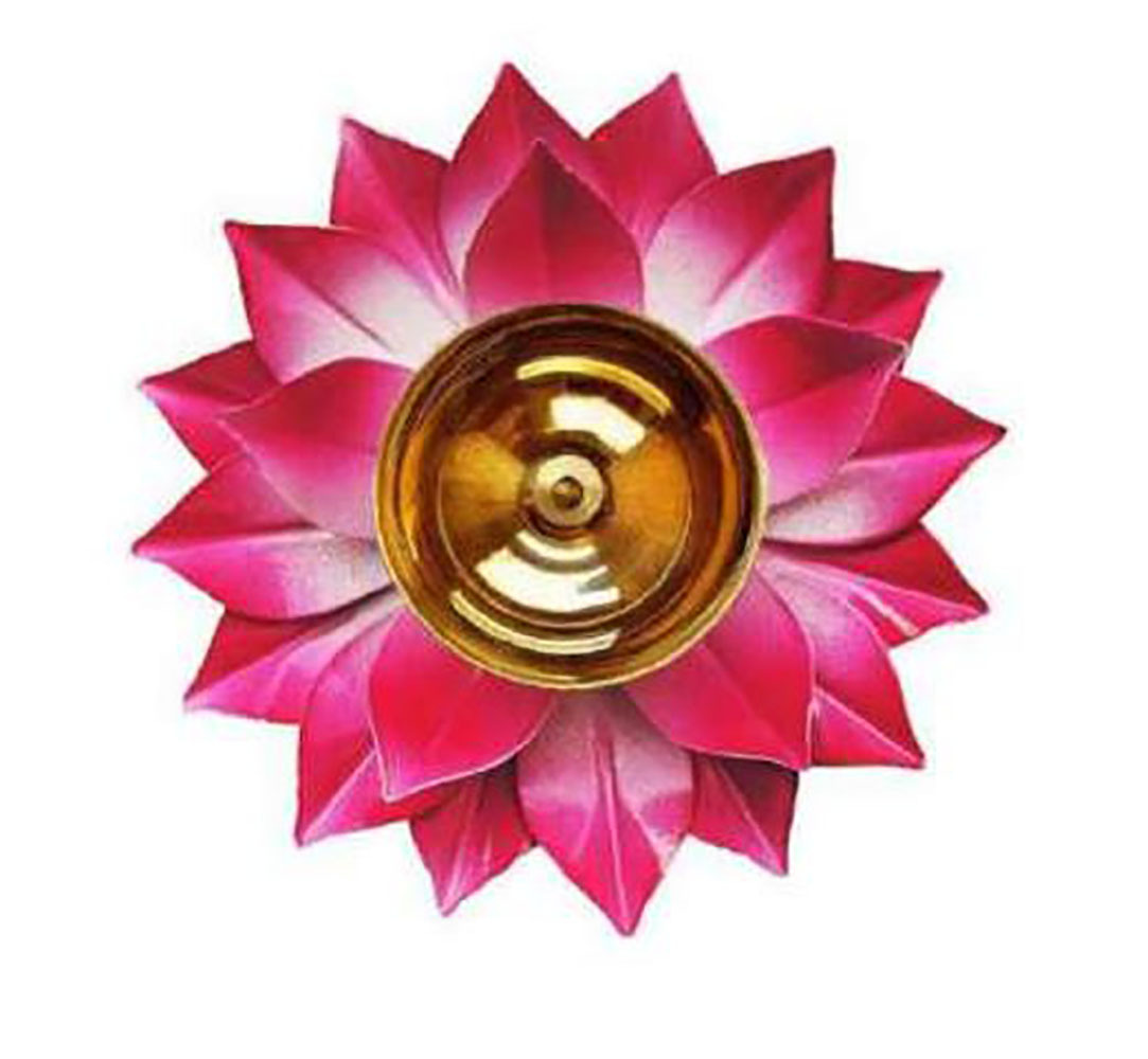 Flower Shape Diya - Decorative Stainless Steel | Elegant Multi-purpose Design For Festive Decor, Ideal For Home Altars And Living Spaces