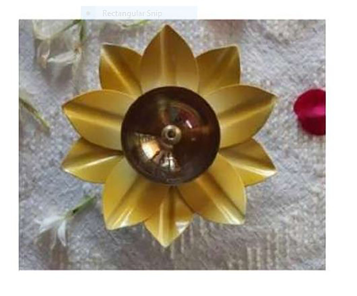 Flower Shape Diya - Decorative Stainless Steel | Elegant Multi-purpose Design For Festive Decor, Ideal For Home Altars And Living Spaces