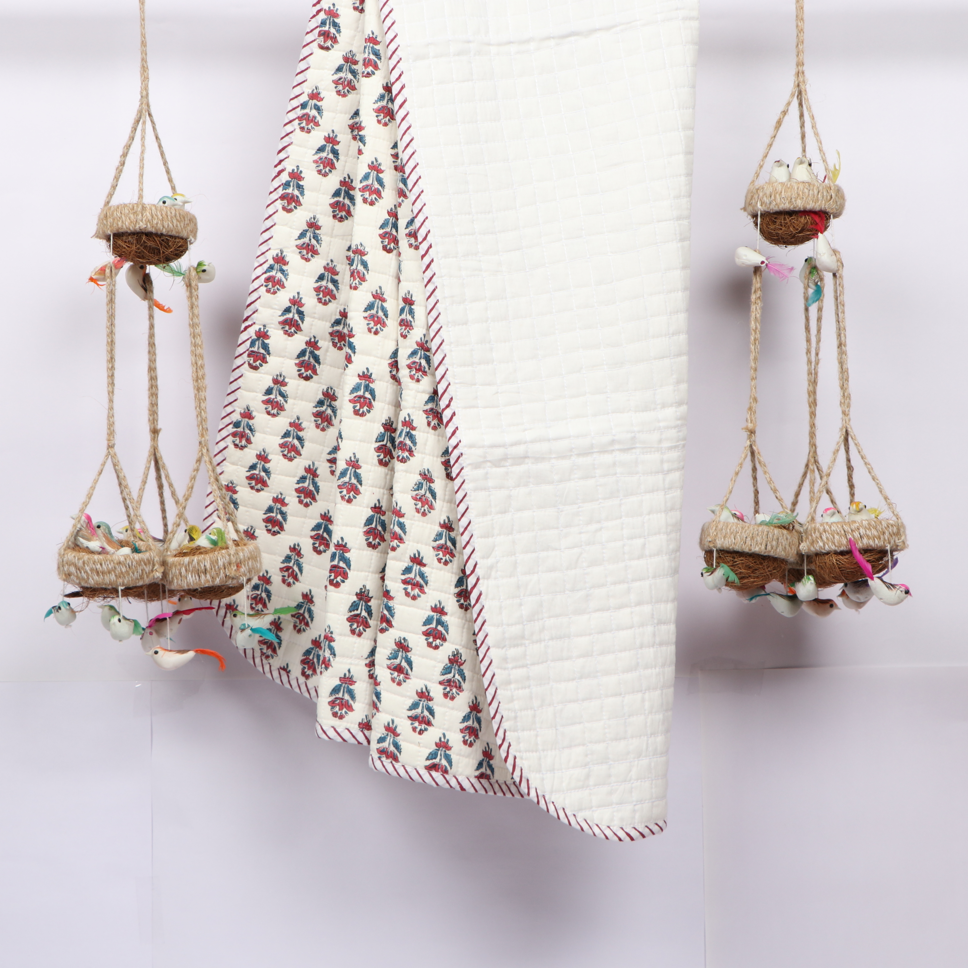 Hand Block Printe Baby Quilt