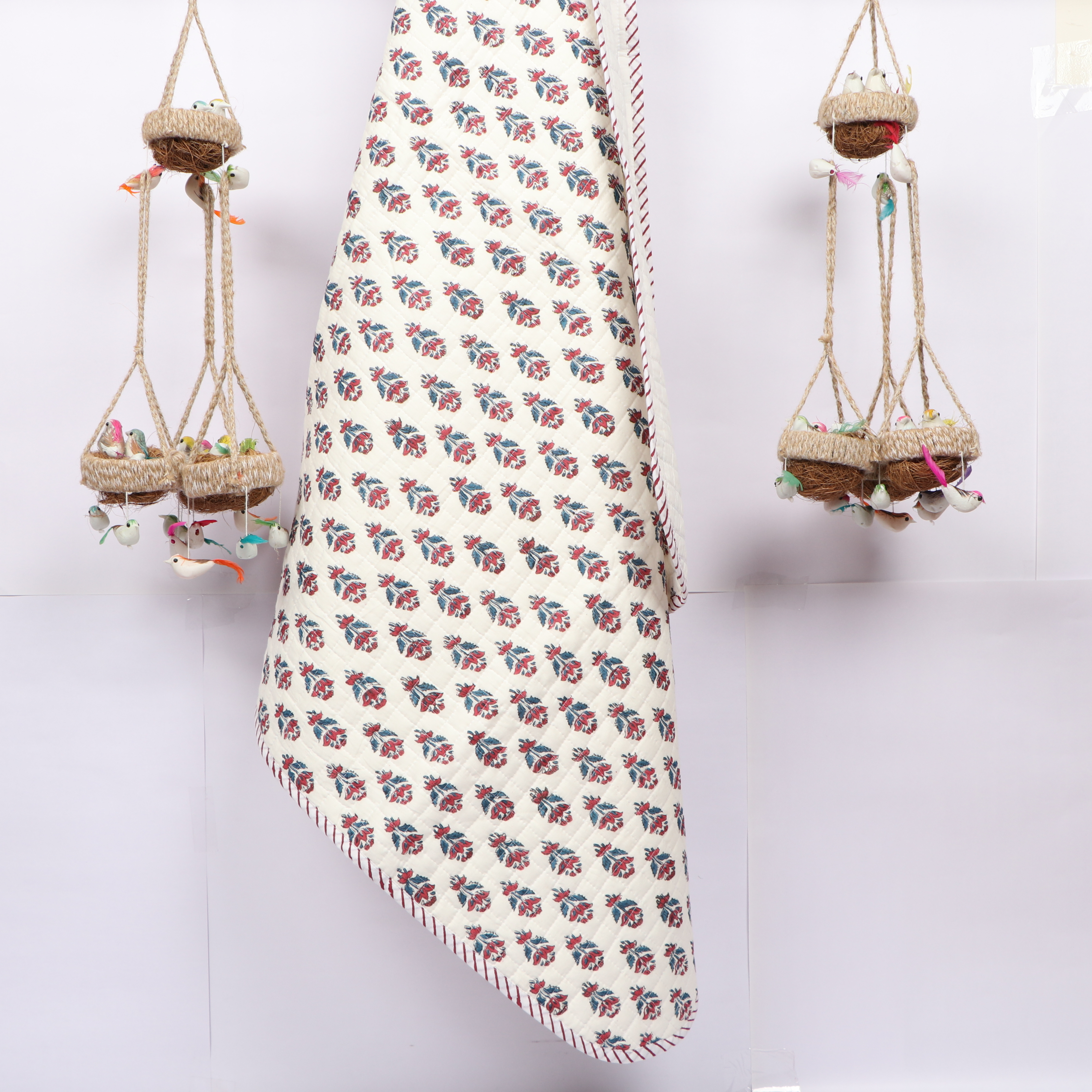 Hand Block Printe Baby Quilt