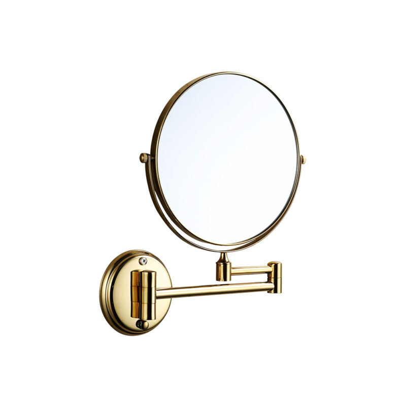 Cold Shaving/makeup Mirror (3x Magnifying) - Color: Gold