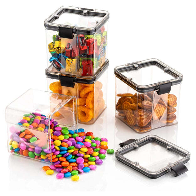 4pc Square Container 700ml Used For Storing Types Of Food Stuffs And Items 2763