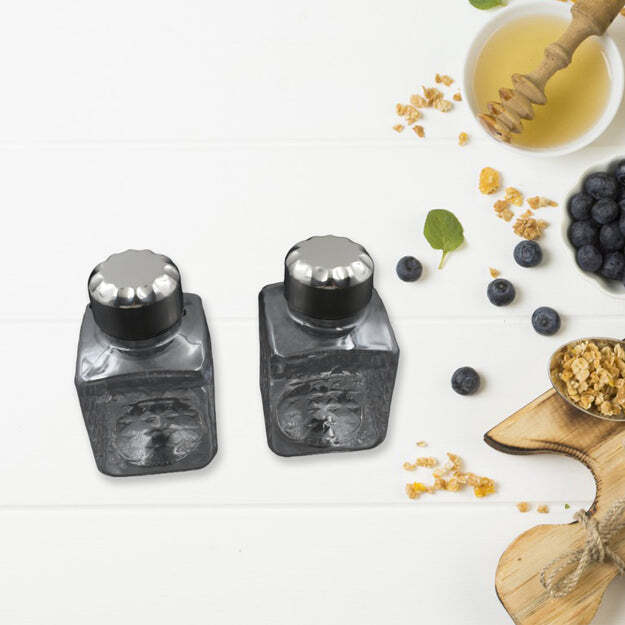 All New Square 16 Bottle Design 360 Degree Revolving Spice Rack Container Condiment Pieces Set Square Small Container (5503)