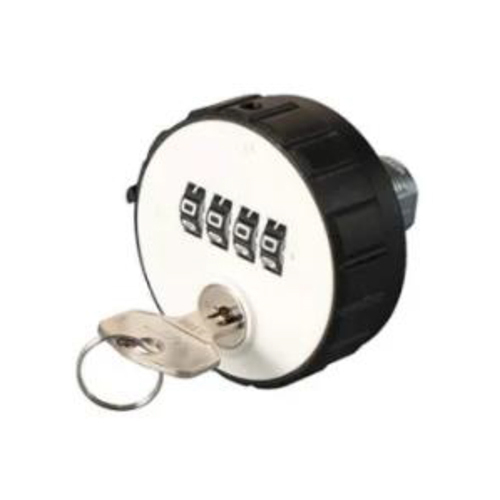 Knob Is White And Black Round 4 Digit Combination Lock
