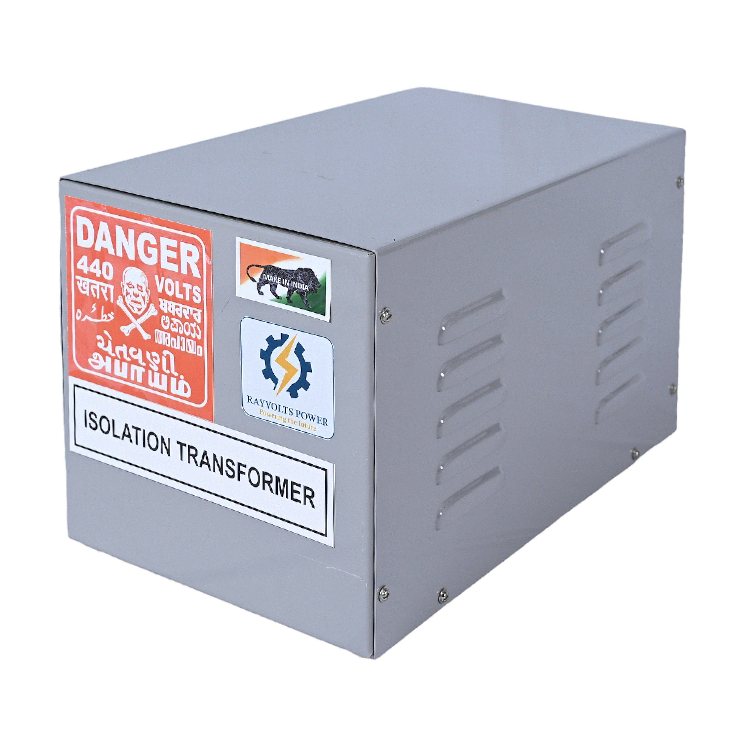 Rayvolts Power 3 Kva Isolation Transformer Single Phase Input/output 230 Vac Iso Certified With 2 Years Warranty. - Efficiency: High
